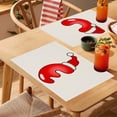thumbnail image 4 of Christmas Table Mat 30 cm x 45 cm Linen Alphabet Placemat with Holiday Letter Design for Dining Table Decoration, 4 of 4
