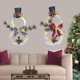 thumbnail image 3 of Guirnalda de ratán decorativa navideña con luces LED, forma de muñeco de nieve, guirnalda navideña artificial, para interior y exterior (negra y roja), 3 of 4