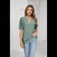 thumbnail image 3 of Camisas de Corta Abullonadas de Verano Verde Oscuro M, 3 of 8