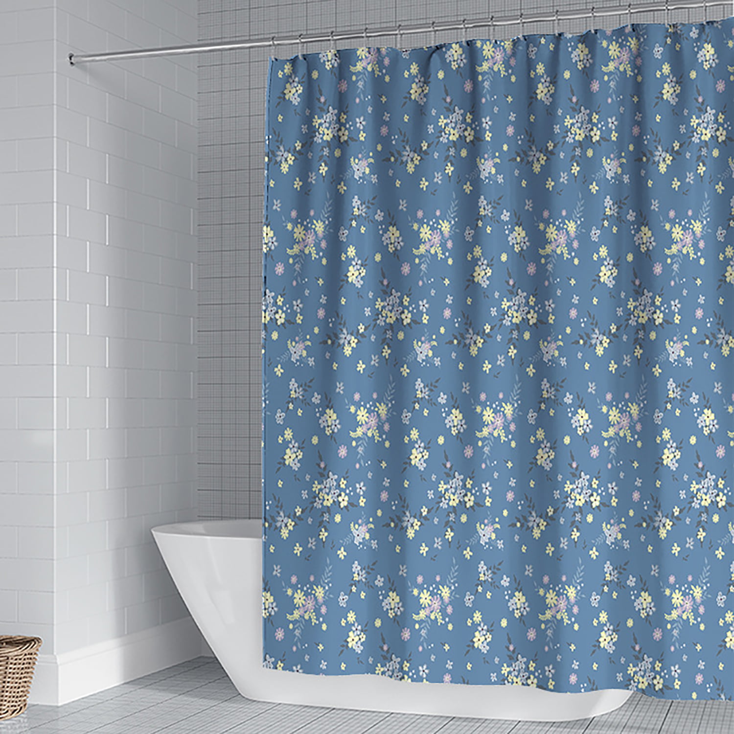 Details about   Butterflies and wildflowers Shower Curtain Bathroom Decor Fabric & 12hooks 71" 