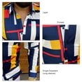 thumbnail image 4 of Camisa de hombre de manga larga con solapa estampada, blusa informal de un solo pecho, Tops para fiesta de oficina DBJS0228CCS2 XXXL, 4 of 5