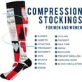thumbnail image 4 of GZHJMY 2 Pair Lovely Love Heart 20-30mmHg Compression Socks for Women Men, Knee High Stockings for Athletic Sports,Running,Travel, 4 of 7