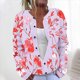 thumbnail image 1 of Cárdigan informal de punto con estampado floral para mujer, chaqueta abotonada y abrigo superior para mujer, 1 of 5