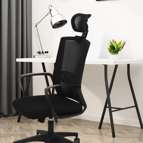 BESTYASH Adjustable Office Chair Headrest with Breathable Mesh Cover for Enhanced Comfort and Ergonomic Support