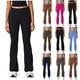 thumbnail image 1 of Pincandy Women's Solid Color High Waist Flared Yoga Pants, Elastic Waist, Stretchy Fabric, Yoga & Daily Fitness, 1 of 5