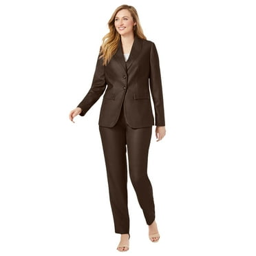 Jessica London Women's Plus Size Two Piece Single Breasted Pant Suit Set