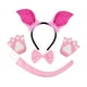 thumbnail image 3 of Diadema con orejas de cerdo, cómoda y elegante, accesorio para disfraz. El conjunto rosa incluye guantes., 3 of 9