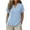 Tops-33Sky Blue, variant on Gamivast Linen Tops for Women Split V Neck Short Sleeve Loose Fit Blouses Casual Shirts Tunic Tops Flowy Blouse for Daily Work Vacation Summer Wear outfits