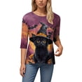 thumbnail image 5 of Godom Women's Halloween Shirts Graphic T Shirts 3/4 Sleeve Pullover Tops Fall Clothes 2025, 5 of 6