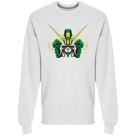 Trendy Green Killer Robot Sweatshirt Men -Image by Shutterstock, Male XX-Large