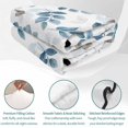 thumbnail image 4 of Queen Quilt Set 90''x96'', Blue Botanical Fall Lightweight Summer Bedspread Coverlet Set with 2 Pillow Shams, Pastoral Maple Leaf Autumn Breathable All Season Quilt Bedding for Bedroom/Guest Room, 4 of 9