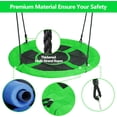 thumbnail image 3 of 40 Inch Green Saucer Tree Swing Set for Kids Adults 800lb Weight Capacity Waterproof Flying Swing Seat Textilene Fabric with Adjustable Hanging Ropes for Outdoor Playground, Backyard, Green, 40 inch, 3 of 14