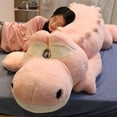 thumbnail image 4 of Juguetes de peluche de cocodrilo de 60-150 cm, animal de peluche realista, cojín de almohada relleno de cocodrilo suave para niñas, regalo para niños, 4 of 5