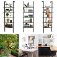thumbnail image 6 of Demi Bonn 5-Tier Wood Look Ladder Shelf with Metal Frame for Home, Multipurpose Open Bookshelf, Black, 6 of 8