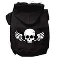 thumbnail image 3 of Pet Dog  Cat Hoodie Screen Printed, "Skull Wings", 3 of 10