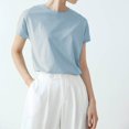 thumbnail image 4 of ameIAEA Short Sleeve Workout Tops for Women Crewneck Solid Color Basic Tees Summer Yoga Running Shirts, 4 of 5
