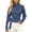 Blue, variant on gbyJF Women's Belted Cinched Waist Tops Mock Neck Long Sleeve Shirts Fall Business Casual Blouse Black,S