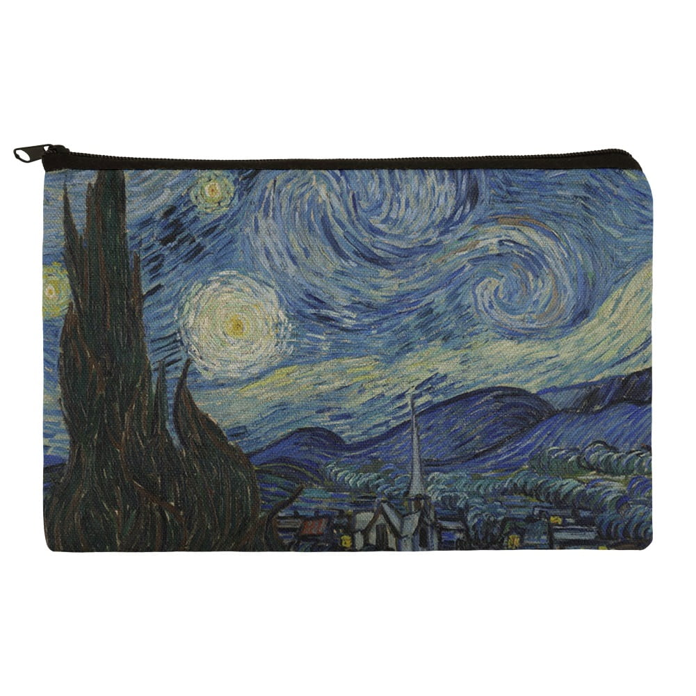 Starry Night by Vincent van Gogh Pencil Pen Organizer Zipper Pouch Case