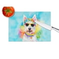 thumbnail image 4 of Carolines Treasures DAC2570LCB 15 x 12 in. Westie Hippie Dawg Glass Cutting Board - Large, 4 of 5
