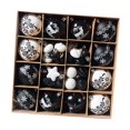 thumbnail image 2 of 52 piezas de decoraciones colgantes para de Navidad, adornos de bolas de Navidad, colgantes surtidos para fiesta de de Navidad, año Nuevo, Negro, 2 of 8