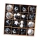 thumbnail image 2 of 52x Adornos de bolas navideñas, Decoración colgante navideña, Adorno navideño, Negro, 2 of 9