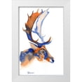 thumbnail image 1 of Shefranov, Olga 22x32 White Modern Wood Framed Museum Art Print Titled - Colorful Caribou, 1 of 4