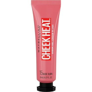 Maybelline New York Sheer Gel-Cream Cheek Heat Blush, Nude Burn 15, 0.27 fl oz