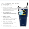thumbnail image 4 of Simple Modern College 30oz Cruiser Tumbler with Straw & Closing Lid - 18/8 Stainless Steel Vacuum Insulated NCAA University Cup Mug, 4 of 7