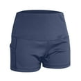 thumbnail image 6 of Yoga Shorts for Women, Shorts for Women,Yoga Shorts for Women Casual Solid Pocket Design for Fitness and Leisure Comfortable Yoga Bottoms for Active, 6 of 7