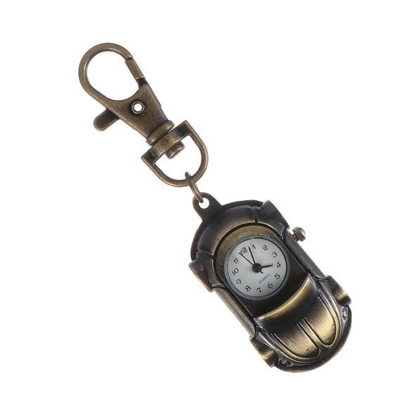 Green Metal Pocket Watch with Chain for Decoration Creative Car Shape Design Fits Your Outfit 1PC