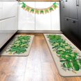 thumbnail image 6 of St. Patrick''s Day Clover Kitchen Rugs Set of 2, Shamrock Eucalyptus Leaves Polka Dot Kitchen Mats Decor, Gold Coins Irish Holiday Floor Door Mat Home Decorations -17x29 and 17x47 Inch, 6 of 6