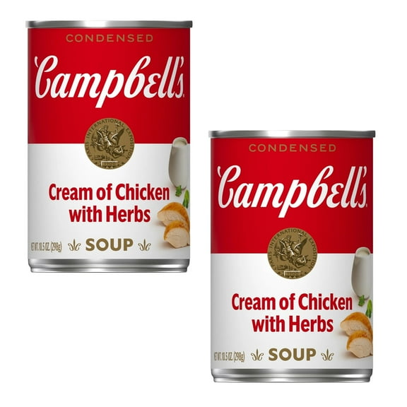 (2 pack) Campbell's Condensed Cream of Chicken Soup with Herbs, 10.5 oz Can
