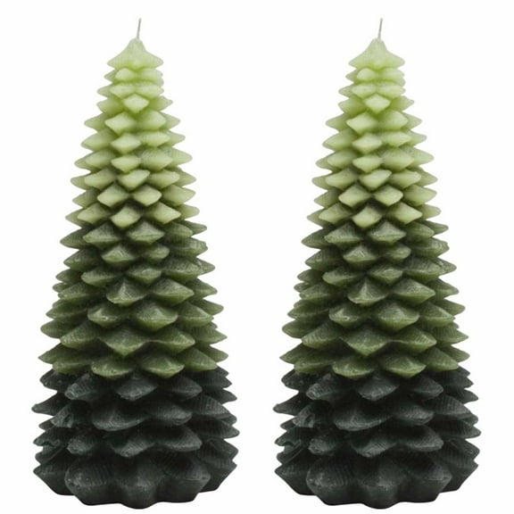 Christmas Tree Candle - Ombre Evergreen Christmas Tree Candle