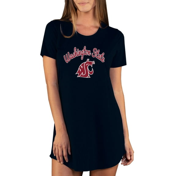 Women's Concepts Sport Black Washington State Cougars Marathon Nightshirt