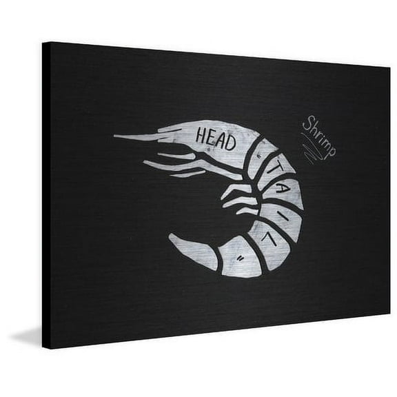 "Shrimp Formation" Painting Print on Brushed Aluminum