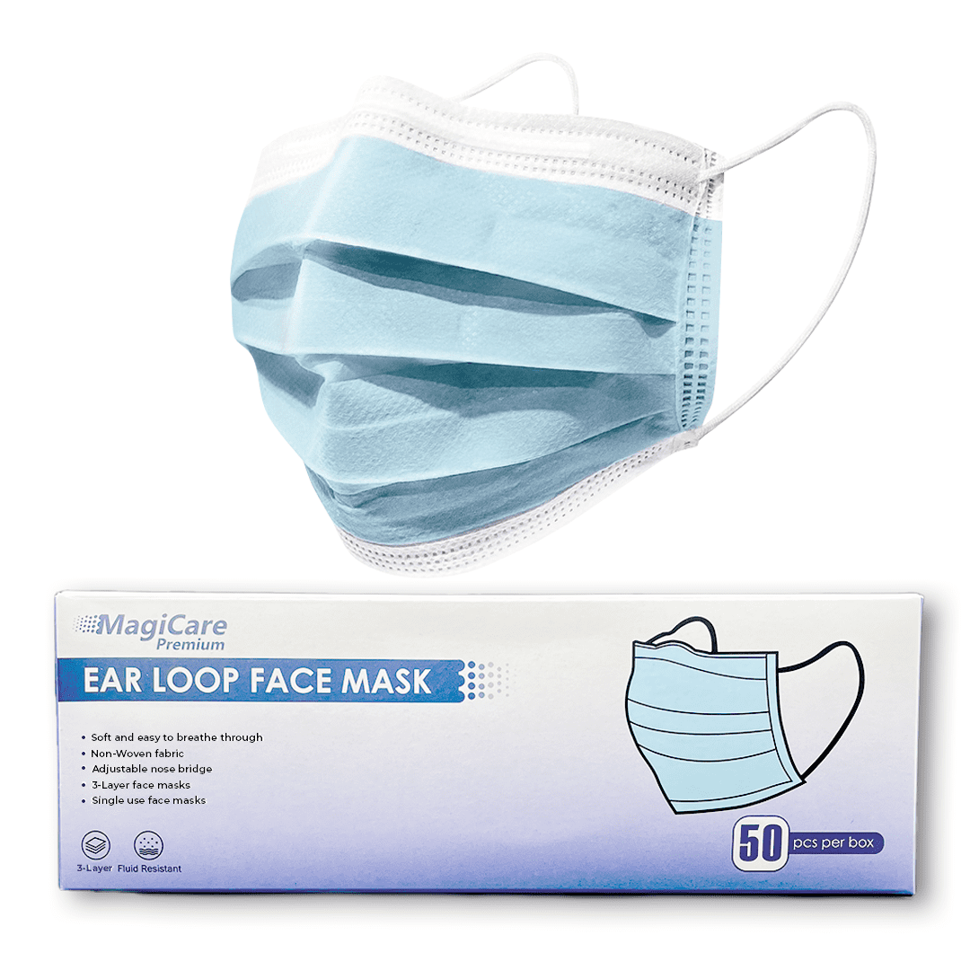 MagiCare Protective Face Masks Breathable 3 Layers of Protection