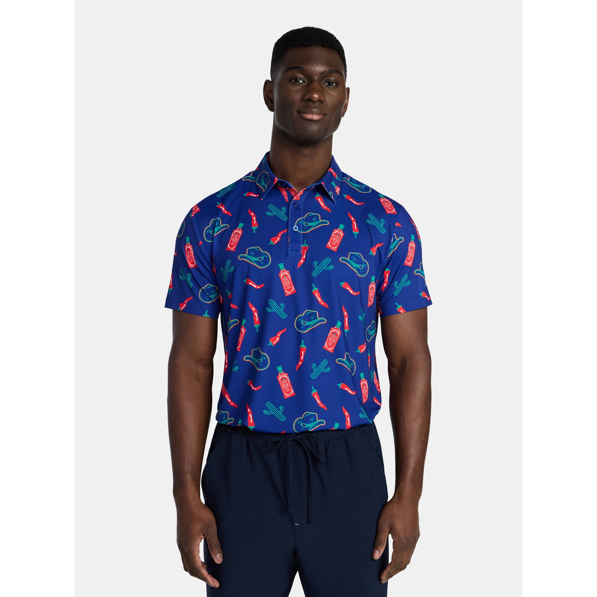 Birdie Bound Men' s & Big and Tall Golf Polo Shirts, Sizes XS-4XLT