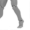 thumbnail image 2 of Figure Model PVC Action Figure Drawing Model Movable Joint Pedestal Support Artist Draw Painting Model Mannequin Jointed Doll Gray Male, 2 of 3