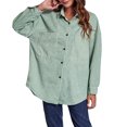 thumbnail image 3 of Vedolay Women Blazer Suit Jacket Trendy Open Front Cardigan Dressy Blazer Jacket Jacket Green,XL, 3 of 5