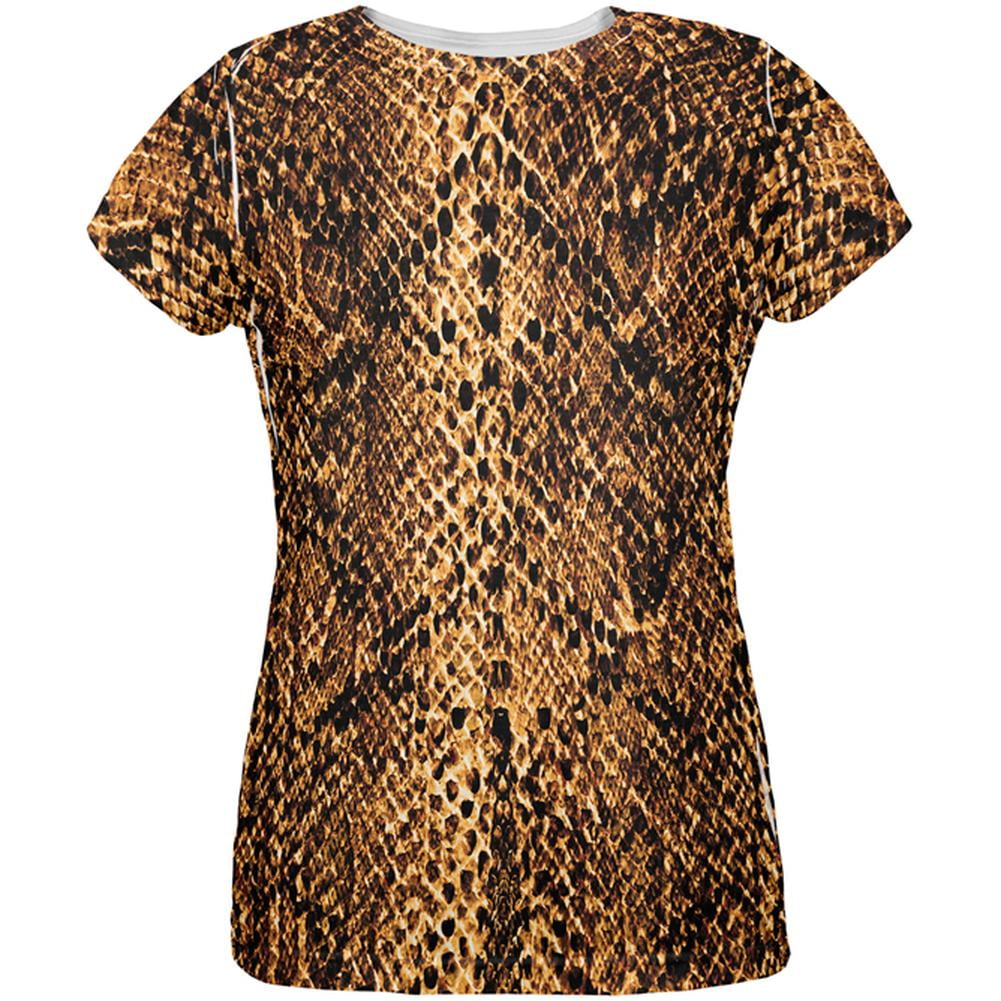 Halloween Desert Brown Snake Snakeskin Costume All Over Womens T Shirt Multi MD - Walmart.com 