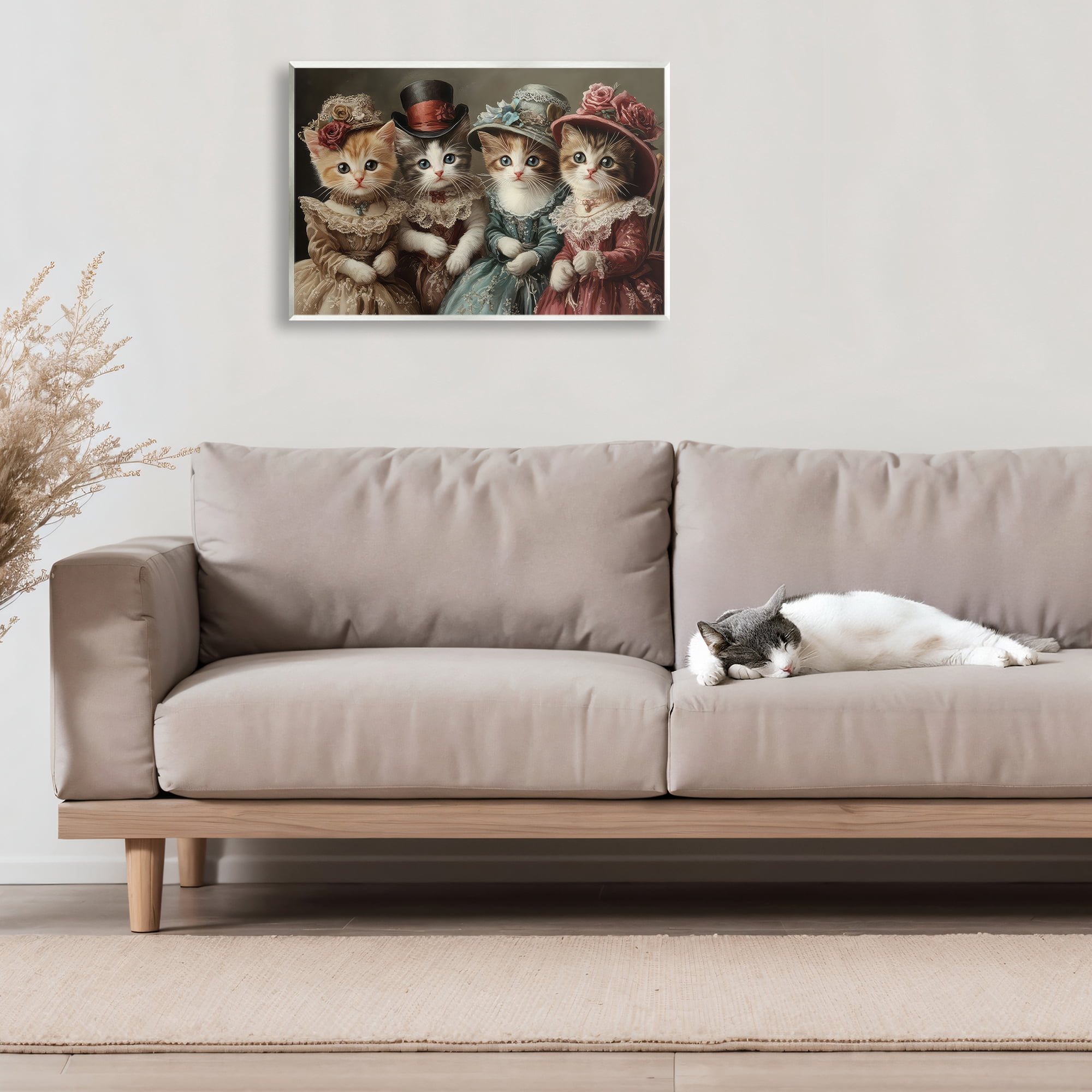 Stupell Industries Vintage Dress Kittens Wall Plaque Art, design by The Wands Want