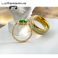 thumbnail image 3 of Handmade Jewelry Couple Ring Bridal Set His Hers 18k Filled Gold Plated Cz Stainless Steel 10k Wedding Ring Band Set, 3 of 8