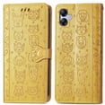 thumbnail image 1 of Funda Cartera FOXDOCK para Samsung Galaxy A04E , Flip PU con Relieve de Gatos y Perros, Tarjetero y Soporte, 1 of 6