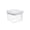 White, variant on Airtight Plastic Food Storage Containers with Flip Rotating Lid, Stackable Clear Pantry Canister for Grain, Cereal, Pasta, Dry Beans, 3 Color Lid Options,0.6L.