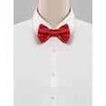 thumbnail image 2 of INSPIRE CHIC Nœud Papillon de Smoking pour Homme, Couleur Unie, à Nouer Soi-Même, pour Mariage Formel, Rouge, Taille Unique, 2 of 5