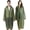 D-armygreen, variant on Rain Ponchos for Adults Reusable, 2 Pcs Raincoats Emergency for Women Men with Hood and Drawstring