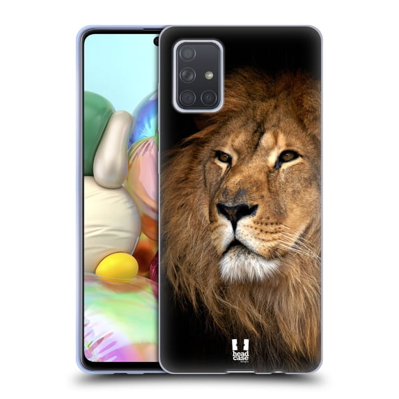 Head Case Designs Wildlife Lion Soft Gel Case Compatible with Samsung Galaxy A71 (2019)