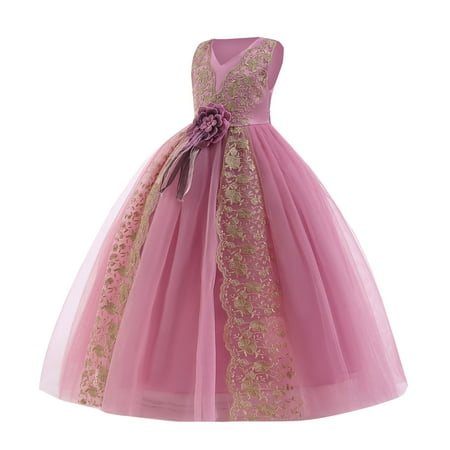 

Girls Dress Dress Sleeveless Long Dress Flower Girl Wedding Dress Model Catwalk Piano Dress Kids Girl Baby Flower Girl Cat Dress Clothes Girl 6 Years Bunny Dress for Girls Girls Size 6 Dresses Dress