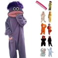 thumbnail image 6 of Big Mouth Monster Onesie Adult Novelty Funny One-Piece Pajamas, 6 of 7