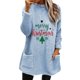 thumbnail image 1 of Gibobby Sudaderas de Navidad para mujer Sudadera con bolsillo y estampado navideño para mujer, cuello redondo, holgada, informal, de manga larga, otoño e invierno(Azul,G), 1 of 4